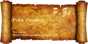 Pukk Zsombor névjegykártya
